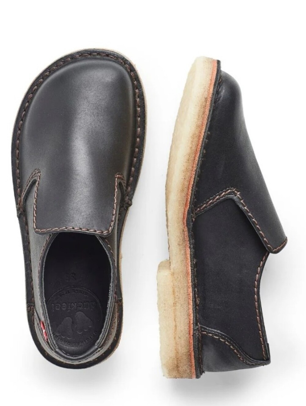 Duckfeet Falster Slip On Leather Shoes Black Denmark Size 42